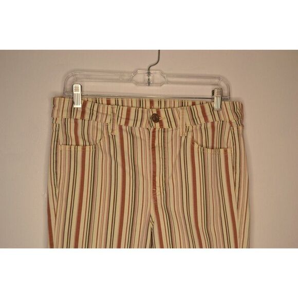 American Eagle Women's 10 Stretch High Waisted Striped Skinny Ankle Jeans - Picture 7 of 12